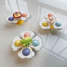 3 pezzi di giocattoli a tema cartone animato, giocattoli per catturare l'attenzione nella prima infanzia, adatti per essere usati su tavoli, vetro, piastrelle, pareti del bagno, giocattoli da bagno, regalo di compleanno ideale per bambini e bambine
