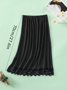 3pcs/1pc Women Waist Slip Dress With Adjustable Elastic Waistband, Anti-Static & Anti-Exposed Lining Skirt Slip Underdress For Daily Wear Fall, Autumn, Halloween