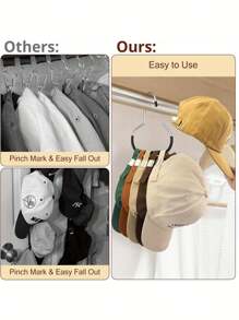 5pcs/Set Hat Holder Rack, Non-Slip Storage Holder Rack, Creative Round Ring Clothes Hanger Hook, Stainless Steel Wardrobe Hanging Hook For Hats, Suspenders, Ties, Scarves, Lingerie