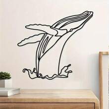CIFbuy Single Whale Ironwork Masterpiece: With Extremely Simple Lines And An Elegant Whale Shape, It's Placed In Living Rooms And Bedrooms, Endowing The Space With Agile Beauty And Majestic Charm.Suitable For Modern Home Decoration