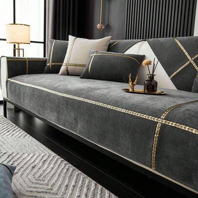 Heikoeco®Rutschfester Sofaschoner Aus Chenille, Hund Katze Sofaschoner Anti Rutsch Vintage Couch Überzug Ecksofa Bezug  Für 1 2 3 4 Sitzer Sofa