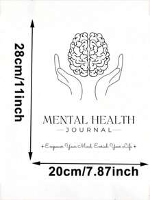 Journal de santé mentale de 120 pages, coffret de journal de santé mentale - pour le soulagement de l'anxiété, le suivi des soins personnels et les exercices de relaxation