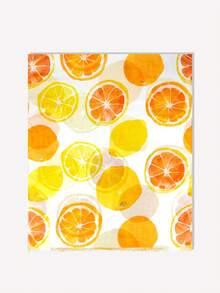 1 件水果印花轻质围巾/披肩，适合春夏季，防紫外线 - 彩色 - 查看 5