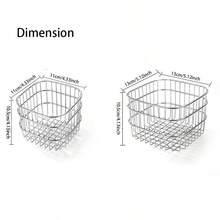 1PC Multi Functional Storage Basket, Drain Basket, Household Kitchen Seasoning, Coffee, Fruit, Vegetable Basket, Desktop Cosmetics Square Storage Basket, Desktop Neat Storage Basket , Makeup Room Decor - Multicolor - View 10