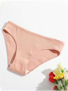 8pcs/Pack Women Low-Rise Solid Color Breathable Lifting Triangle Panties, Dual-Layer Crotch Design For Girls