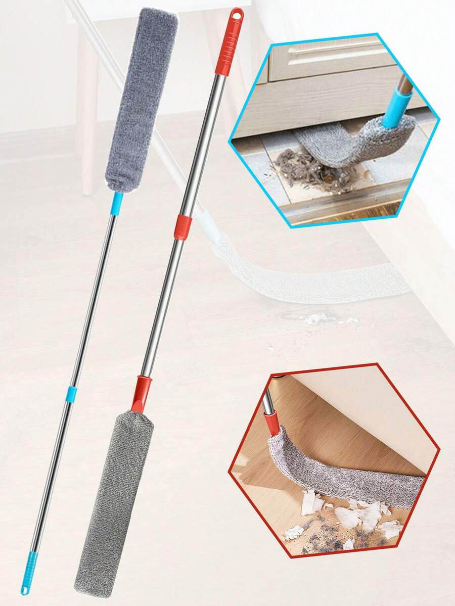 Máy hút bụi khe hở có thể thu vào với thanh kéo dài, dụng cụ vệ sinh, chổi lau có tay cầm dài có thể kéo dài để vệ sinh gầm tủ lạnh, ghế sofa, giường, đồ nội thất