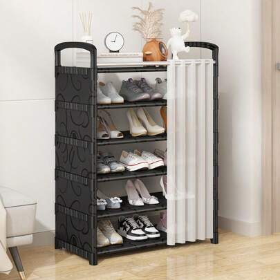 1 pieza Zapatera de varios niveles, simple y antipolvo, de estilo independiente con alta capacidad de almacenamiento, fácil de ensamblar, ahorra espacio, adecuado para dormitorio, entrada, pasillo y sala de estar