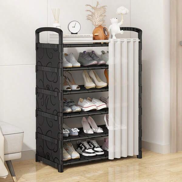 1 pièce Étagère à chaussures multi-couches simple anti-poussière, style indépendant haute capacité de stockage, facile à assembler, gain d'espace, convient pour la chambre, l'entrée, le couloir, le salon