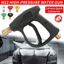High Pressure Water Gun - Effortless Car Wash Tool With 5 Color Nozzle Tips & 1/4 Quick Connect - M22-14 Thread For Unmatched Cleaning Power - Black - View 3