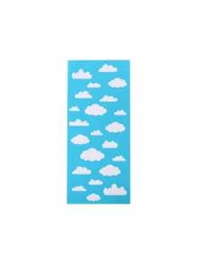 50pcs Blue Sky And White Cloud Color Printing OPP Flat Pocket Food Packaging Candy Biscuits Popcorn Tapping Pocket