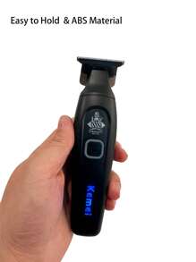 Kemei KM-1747 Tondeuse à cheveux professionnelle Nouvelle tondeuse à barbe électrique pour hommes Lame T à coupe zéro Tondeuse à cheveux avec espaceur de 0 mm Tondeuse sculptante pour barbier Utilisation domestique Cadeau d'anniversaire pour hommes Design