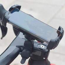 Secure Hands-Free Cycling Accessory - Shockproof Bike Phone Mount For E-Bikes & Motorcycles, Black GPS Holder