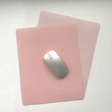 1pc Solid Color Leather Mouse Pad, Minimalist & Fashionable Business Office Accessory