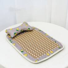 Colorful Cartoon Pet Cooling Mat With Pillow, Breathable & Comfortable For Pets, Summer Use - Multicolor - View 7
