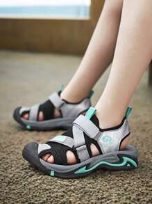 Boys' Close-Toe Lightweight Sport Outdoor Sandals For Summer, Children's Water Walking Sandals