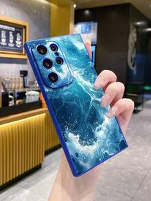 Ốp lưng điện thoại chống sốc họa tiết sóng biển trắng và xanh dương Ocean 1pc, tương thích với các dòng điện thoại Galaxy, Infinix, Redmi, OPPO, VIVO và Realme. Đây là phiên bản quốc tế, không phải phiên bản nội địa. - Màu xanh lam - Xem 4