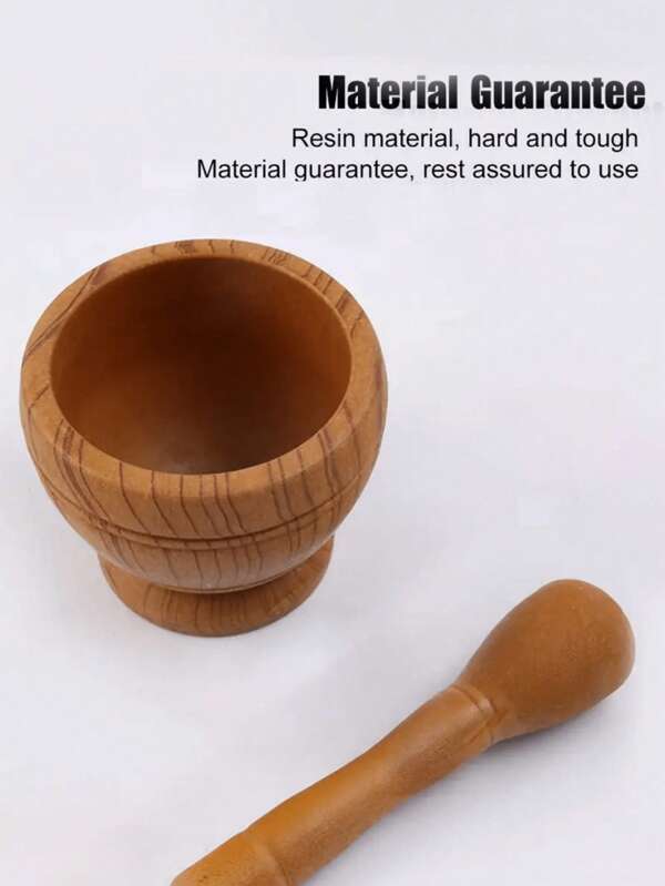 2pcs Spice Grinder Mortar And Pestle Set, Multipurpose Large Garlic Press, Big Size Garlic Masher For Home Use, Seasoning Grinding Tool, Kitchen Small Gadget, 4.3inch*3.9inch