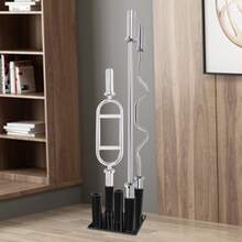 RibasuBB Vertical Barbell Holder, 5-Bar Capacity Weight Rack, Space-Saving Design, Sturdy Q235 Steel Construction, Non-Slip Base For Home And Gym Use - 黑色 - 查看 2