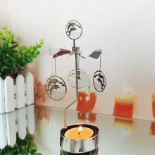 Custom Metal Tealight Holder Spinning Carousel Candle Holder Rotary Candle Holder For Home Decoration Small Gift