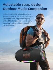 Altavoz inalámbrico portátil ZEALOT S89 de 250W, graves potentes de sonido envolvente 3D, batería de 48000mAh de larga duración, compatible con teléfonos móviles/tabletas/TV, admite tarjeta SD/USB/AUX, permite conectar 2 altavoces en serie para doblar el sonido, adecuado para coche/exterior/camping/fiesta - Unitalla - Ver 12