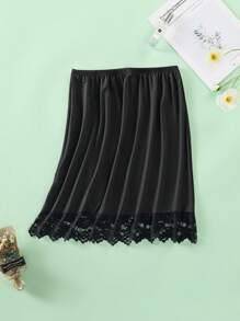 3pcs/1pc Women Waist Slip Dress With Adjustable Elastic Waistband, Anti-Static & Anti-Exposed Lining Skirt Slip Underdress For Daily Wear Fall, Autumn, Halloween