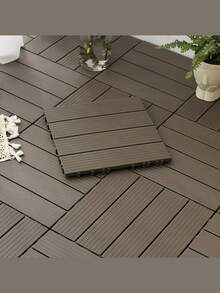 4 Pieces Outdoor Garden Imitation Wood Flooring, Plastic Interlocking Deck Tiles, Bathroom Rugs, Outdoor Rugs Weatherproof, Bedroom Balcony Terrace Assembled Flooring, Outdoor Patio Decoration, Easy To Splice, All-Weather Non-Slip And Wear-Resistant, Suitable For Pool Deck, Outdoor, Balcony, Patio, Garden, Made Of Corrosion-Resistant Imitation Wood Tiles, Permanent Non-Slip Grip. - Multicolor - View 17