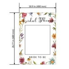 Set, Wildflower Photo Prop Frame, Wildflower Wedding, Photo Booth Frame Template, Photo Booth Frame Prop, Wildflower Bridal, Wedding Party Photo Props Decoration Supplies - Multicolor - View 6