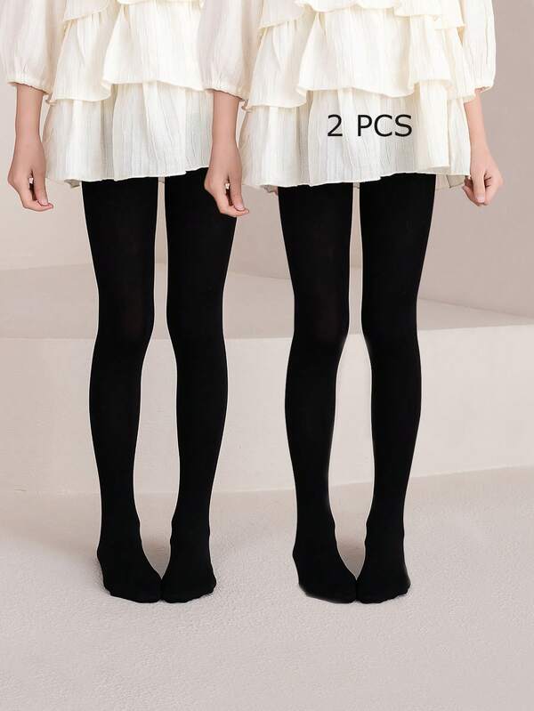 2/1 Par de Leggings de Dança para Meninas, Calças Justas Infantis, Meias-calças sem Pé para Crianças, Cor Preta Sólida, Meias Finas e Elásticas sem Pé, Meias Pretas de Dança, Casual Adequado para Uso Diário, Calças de Dança Estilo Universitário Bonito, Calças sem Pé Regulares para Todas as Estações Primavera/Verão, Adequado para Reuniões Diárias de Estudantes, Use com Saias, Shorts, Sapatilhas, Calças Justas de Volta às Aulas, Volta às Aulas, Estudantes, Novo Semestre, Volta às Aulas, Sala de Aula