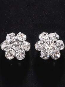 2 Peças Conjunto Elegante e Luxuoso Adesivo de Strass em Formato de Coração Para Umbigo, Cobertura de Mamilo Sexy de Strass, Joia de Decote, Adequado Para Encontros