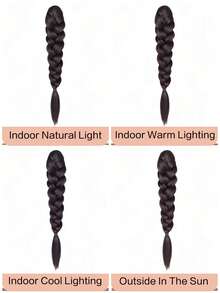 Synthetic Hair Extension Braid Ponytail Clip-On, Heat Resistant Braided Fake Ponytail, Handmade Woven Hair Accessory Suitable For Women Everyday & Party - Multicolor - View 10