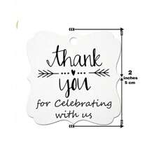 50pcs/100pcs Thank You For Celebrating With Us. Handmade Tags, Gift Decorations, Blank Price Tags