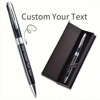 Custom Metal Signature Pen - Customizable With Name Or Logo, Elegant Gift Box Included,Perfect For Office, Birthday,Customized Personalized Wedding Gifts,Multi-Functional,Durable,Ornamental,Reusable,Exquisite,Stylish,High-Quality,Colorful,Modern,Custom,Personalized,Unique,Ideal Gifts For Him,Ideal Gifts For Her,Dad,Mom,Family,Friends,Tea Room,Home,Garden,Office,Wedding Essentials,Warm Ambience,Home & Living,Customized Festival Party Supplies