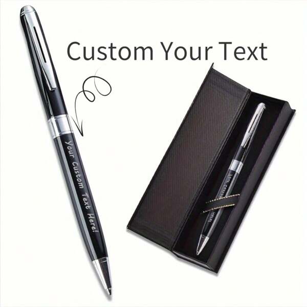 Custom Metal Signature Pen - Customizable With Name Or Logo, Elegant Gift Box Included,Perfect For Office, Birthday,Customized Personalized Wedding Gifts,Multi-Functional,Durable,Ornamental,Reusable,Exquisite,Stylish,High-Quality,Colorful,Modern,Custom,Personalized,Unique,Ideal Gifts For Him,Ideal Gifts For Her,Dad,Mom,Family,Friends,Tea Room,Home,Garden,Office