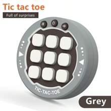 1pc Handheld Tic-Tac-Toe Game, Made Of ABS Material, 3 Game Modes, Strategy & Logic Toy, Birthday Gift For Teenagers, Portable Mini Intelligence Game