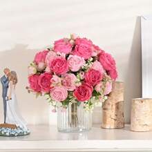 1 Stück künstliche Pfingstrose, gemischte Farben Stoff Blume, realistische Hochzeit Verlobung Tisch Wohnzimmer Schlafzimmer Heim Dekoration, geeignet für alle Jahreszeiten