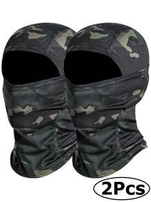3 pièces Cagoule de ski motif camouflage, masque de ski pour hommes et femmes. Masque <<Shiesty» protecteur UV pour usage militaire, tactique, cyclisme, chasse et snowboard