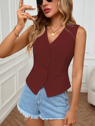 Women's Elegant Casual Business Office Work Vest