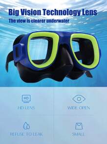 2pcs Children Swimming Snorkel Set, Includes Anti-Fog Goggles And Dry Top Snorkel Tube, Suitable For Age 5-14 Youth