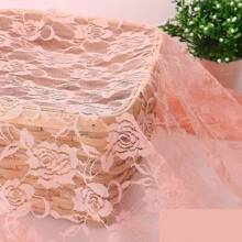 Lace Fabric In Multiple Sizes & Colors: 59inch*39.37inch /150cm*100cm /150cm*200cm /150cm*300cm /150cm*500cm Floral Rose Knitted Lace Fabric, Non-Stretch, Black, White, Beige, Sky Blue, Burgundy, Pink, Purple, For DIY Clothing, Wedding Dress, Sewing, Home Curtain, Door Curtain, Wedding Decor, Party Decor, Sports Festival Headpiece, Ribbon Decorations