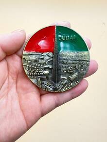 Metal Dubai Magnetic Refrigerator Sticker, Creative Souvenir With Ship, Skyscraper, UAE Design, Burj Khalifa - Multicolor - View 15