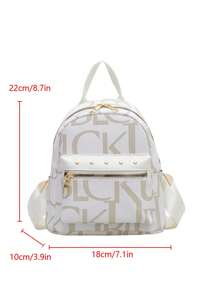 New Fashion Casual Classic Women Backpack, Small Leather Shoulder Bag With Top Handle, Versatile Oxford, Perfectly Matching With Backpack Accessories, Back To School Essentials, Bag For School College, Preppy Backpack For School