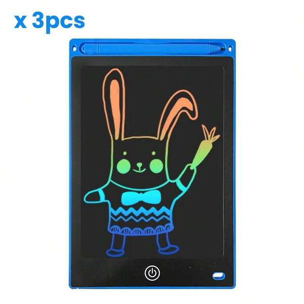 3-Pack LCD Kids Writing Boards 8.5 Inch Reusable Doodle Boards, Educational Tool To Boost Creativity, 3 4 5 6 7 8 Years Kids Toys Game Gift For Boys And Girls, Perfect For Christmas, New Year, And Party Gifts