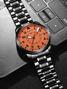 OCHSTIN Man Mechanical Pilot Wrist Watches Luxury Automatic Watch Stainless Steel Watch Band Mechanic Male Clock Auto Date Watch Gift For Men - one-size - View 3