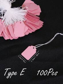 20/50/100张牛皮纸标签，附弹力绳。价格标签、便签标签、礼品标签。 - 白色 - 查看 20