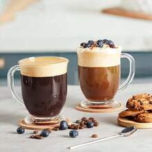 1 pieza Taza de vidrio con diseño de oso lindo, taza transparente para leche/desayuno, vajilla única - transparente - Ver 9