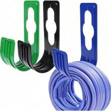Juego de 1 pieza de ganchos para tubería de agua. Soporte para tubería de agua, colgador de tubería de jardín, gancho para tubería de agua, soporte montado en la pared, muy adecuado para organizar cables, herramientas, etc., colgador de manguera para exteriores, colores aleatorios