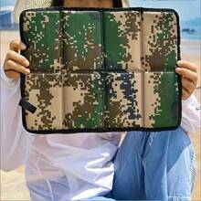 1 pieza Cojín plegable impermeable y resistente a la humedad hecho de tela Oxford - Para camping al aire libre, senderismo, pesca - Para adultos - Proporciona comodidad y soporte - Regalo ideal para aventureros, manta de picnic