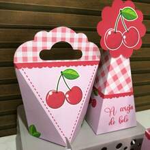 Kit 20 CEREJINHA Boxes - Boxes For Decoration And Souvenirs For Children's Birthdays - Take And Assemble - 如照片所示 - 查看 4