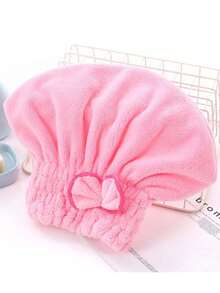 Quick Dry Hair Cap, Thick Bow Reversible Coral Velvet Princess Hat Long Velvet Shower Cap, Women's Long Hair Hair Turban Towel, Quickly Absorb Water And Blow Dry Your Hair, Soft And Comfortable, Convenient And Easy To Use, Mother's Day, Gift For Mom, Gift For Mother Home Bathroom Decor Fall Decor Back To School Hair Bonnet Shower Towels For Beauty Salon, Hotel Sports,Home Essentials, Towel, Skin Care Hair Drying Towel Wrap - Multicolor - View 17