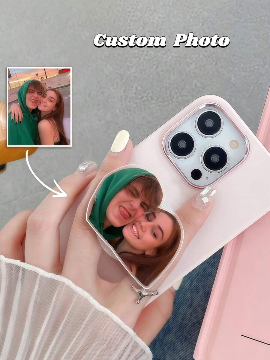 Personalized Customized Mobile Phone Airbag Holder, Customized Face Holder, Customized Pet Holder, Personalized Mobile Phone Accessories, Customized Photo Holder, Fashionable, Colorful, Cute, Simple, Kawaii, Unique Personalized Customized Gifts - Multicolor - View 1